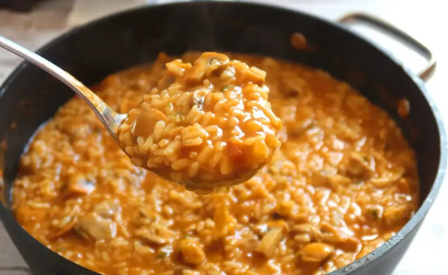 Arroz caldoso con pollo - Jugoso y con punto perfecto