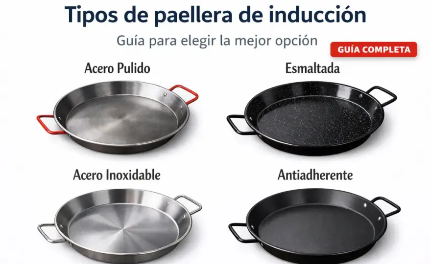Paellera: ¿Acero pulido, esmaltado o inoxidable? Elige bien