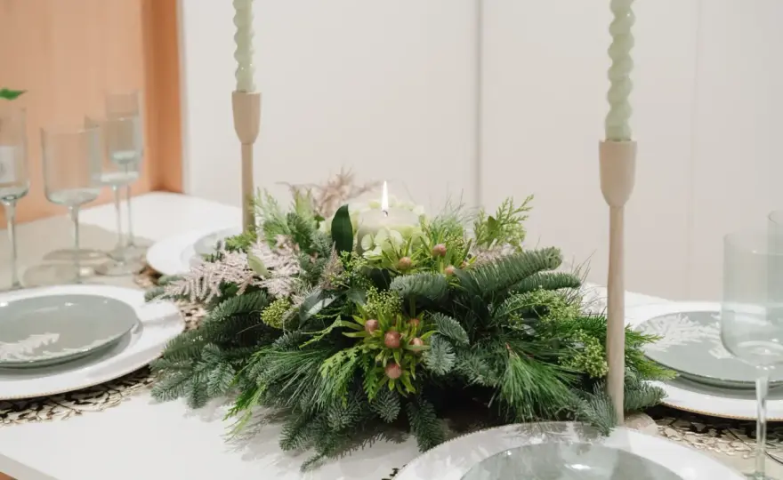 Mesa navideña sencilla - 6 errores, 3 ideas de centros