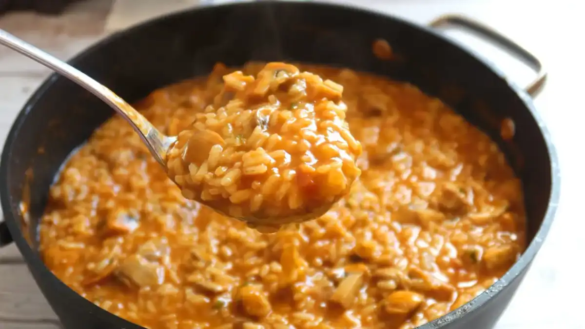 Arroz caldoso con pollo - Jugoso y con punto perfecto