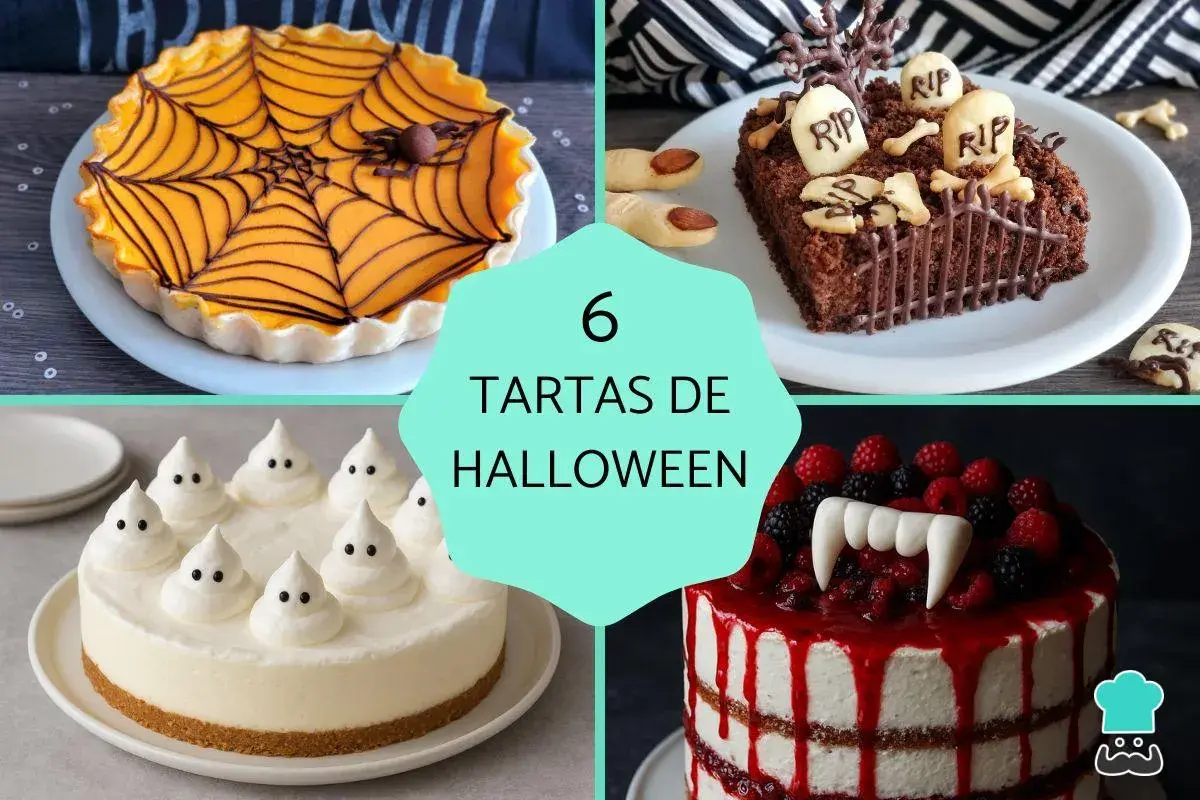 Seis tartas de Halloween originales: telaraña, fantasmas, cementerio, vampiro y más. ¡Ideas terroríficas para celebrar!